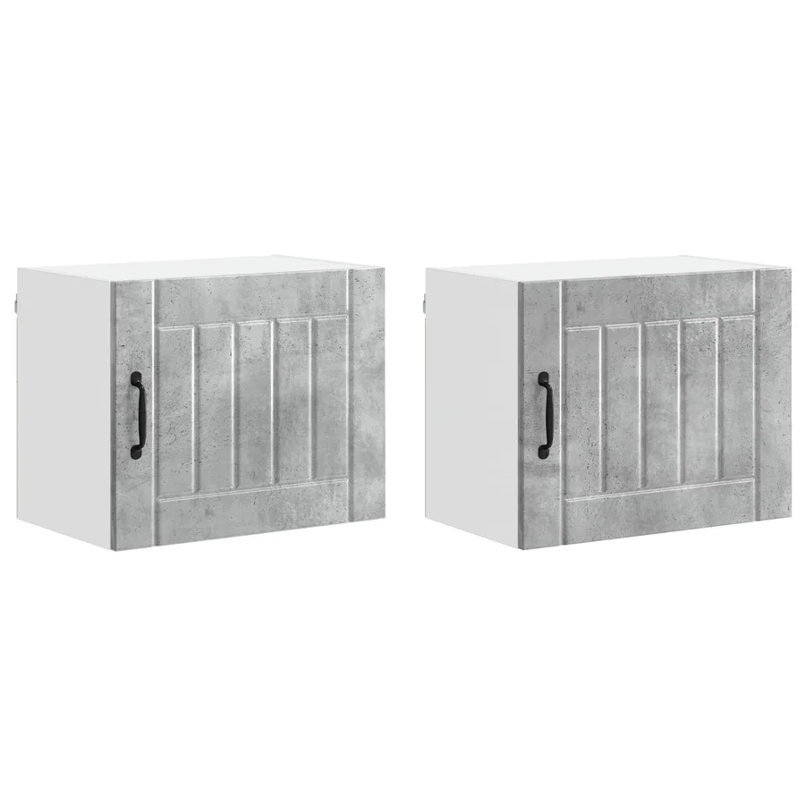 Meuble mural LUCCA 2 pcs Gris béton 50 x 31 x 40 cm - 2