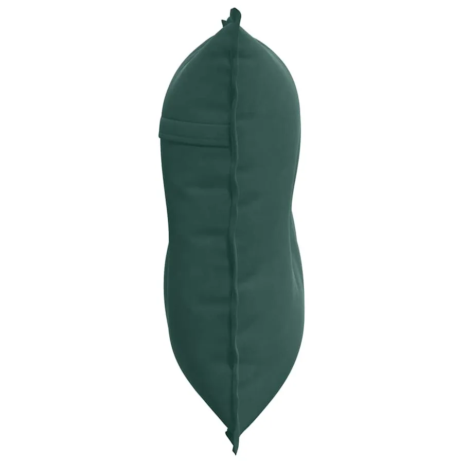 Coussin de Dos Vert foncé 80 x 50 cm Tissu en velours côtelé - 6
