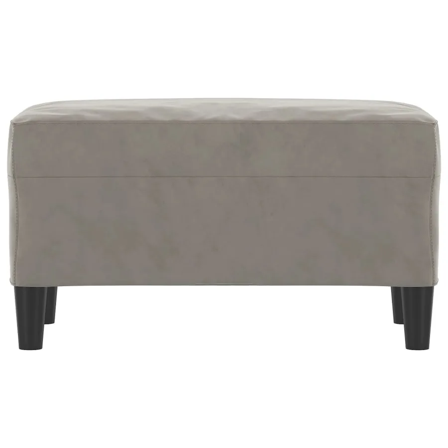 Banc Gris clair 70x35x41 cm Velours - 3