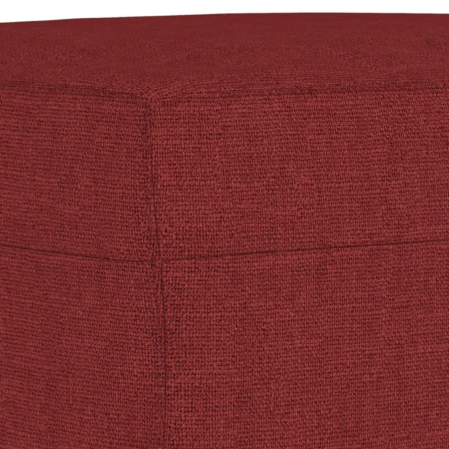 Banc Rouge bordeaux 100x35x41 cm Tissu - 5