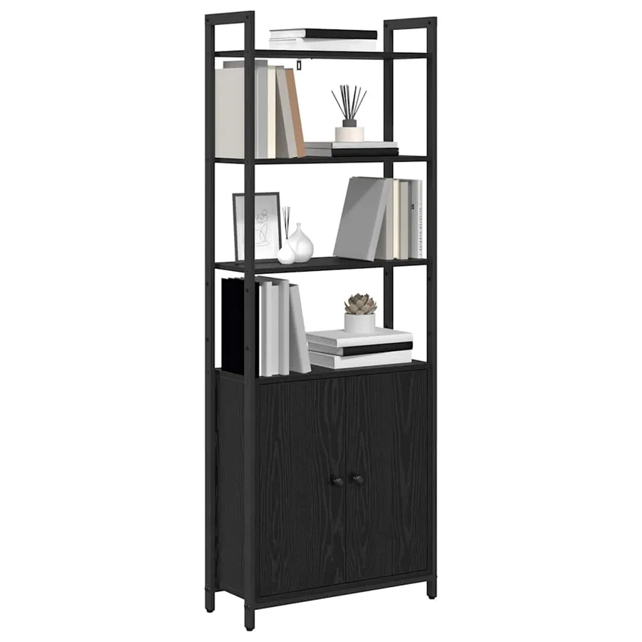 Bibliothèque Chêne noir 60 x 24 x 161 cm Bois d'ingénierie - 3