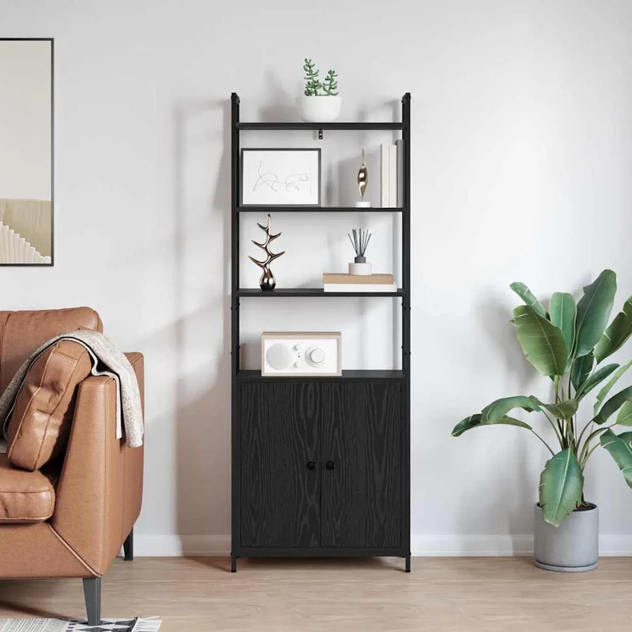 Bibliothèque Chêne noir 60 x 24 x 161 cm Bois d'ingénierie - 4