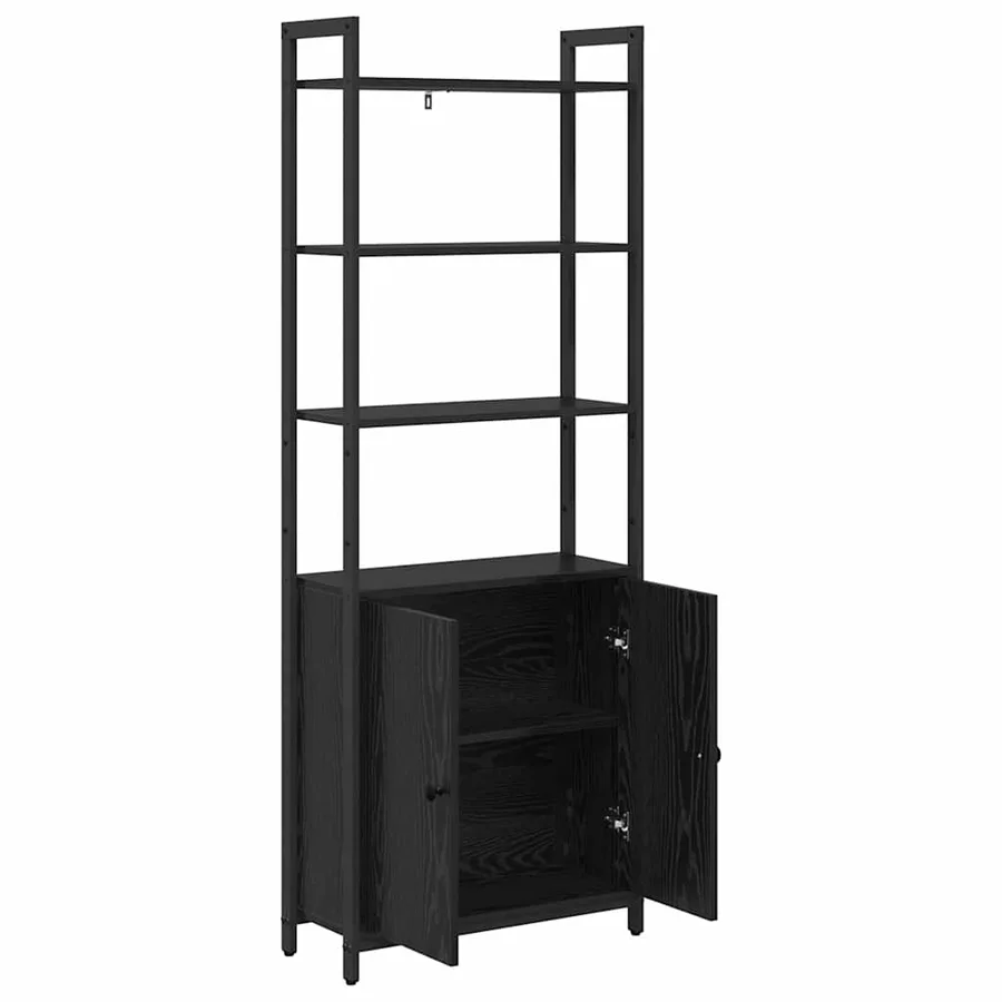 Bibliothèque Chêne noir 60 x 24 x 161 cm Bois d'ingénierie - 5