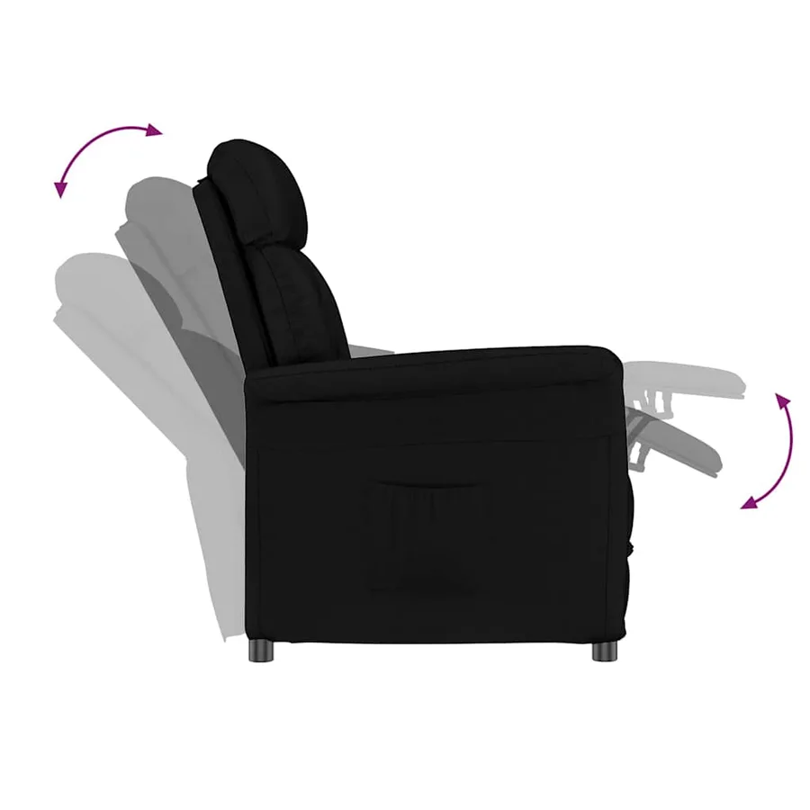 fauteuil Noir Microfibre - 5