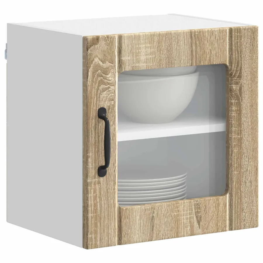 Cabinet en verre mural LUCCA Chêne Sonoma 40 x 31 x 40 cm - 3
