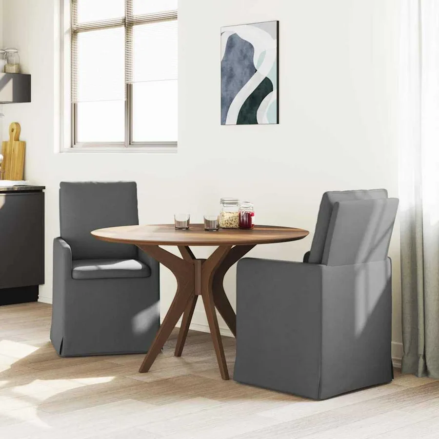 Chaises de salle à manger 2 pcs Gris foncé 57 x 67 x 98 cm - 3