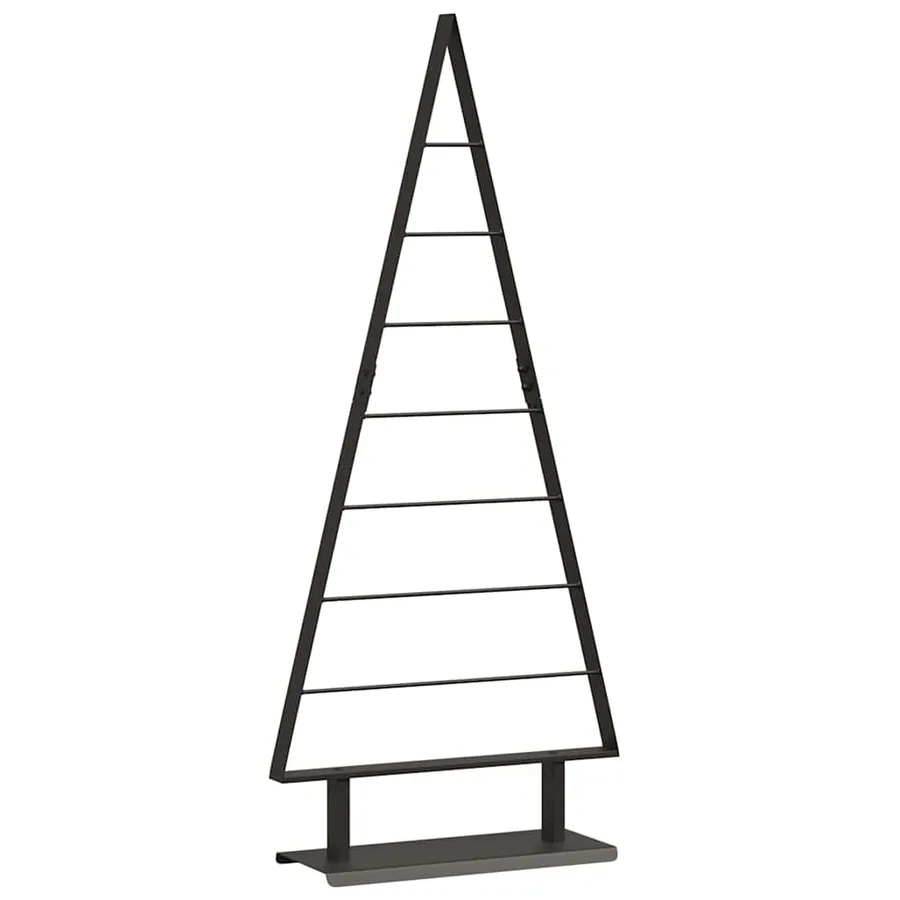 Arbre de Noël en métal avec support Noir 125,5 cm Acier - 2