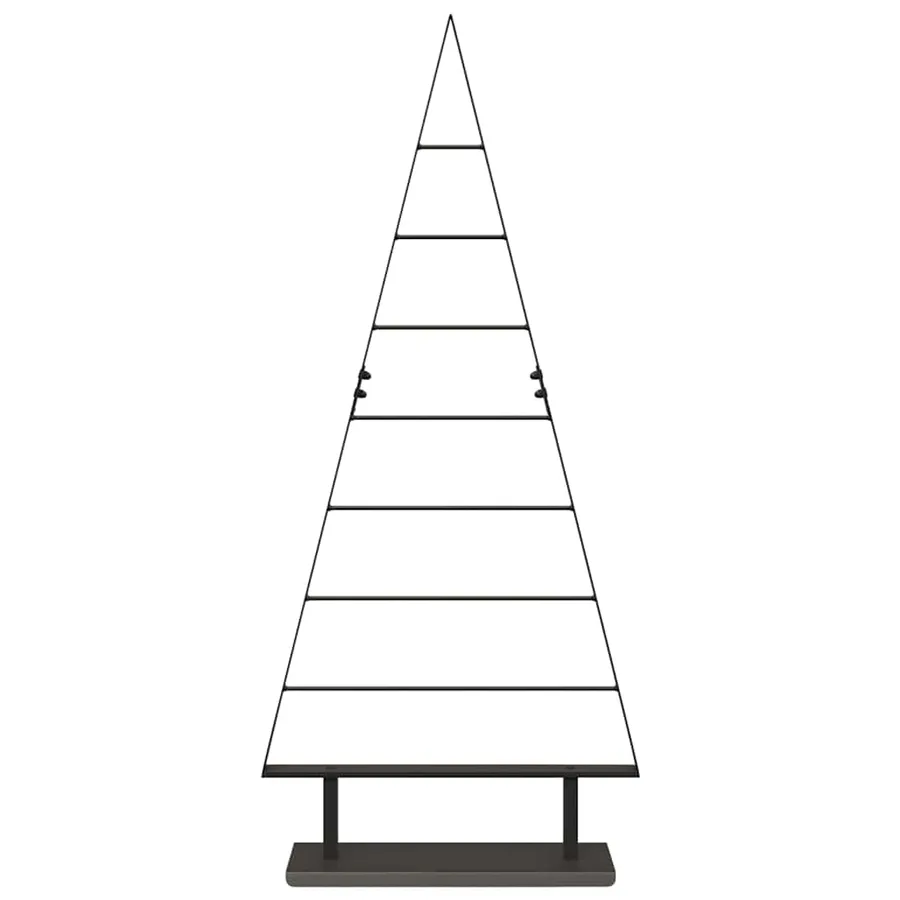 Arbre de Noël en métal avec support Noir 125,5 cm Acier - 5
