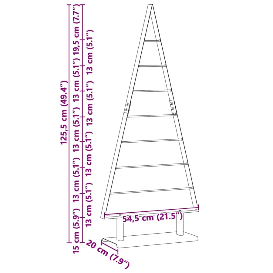 Arbre de Noël en métal avec support Noir 125,5 cm Acier - 9
