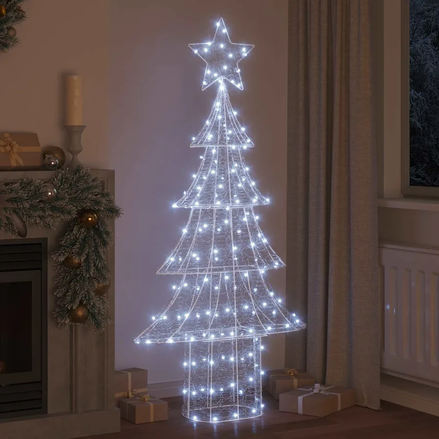 Sapin de Noël avec 240 LED Blanc froid 180 cm Acrylique - 3