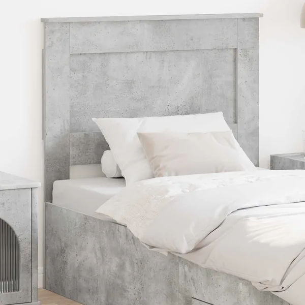 Tête de lit avec tête de lit Gris béton 75 cm Bois d'ingénierie