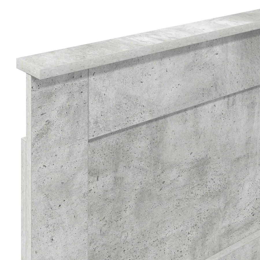 Tête de lit avec tête de lit Gris béton 75 cm Bois d'ingénierie - 7