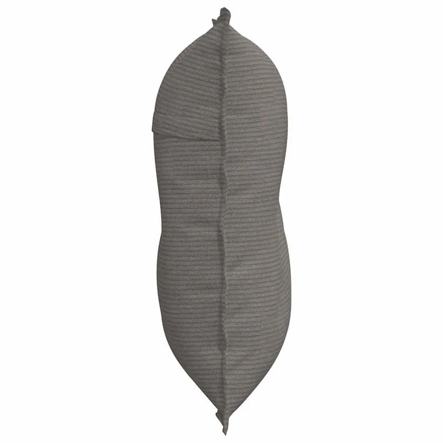 Coussin de Dos Gris clair 80 x 50 cm Tissu en velours côtelé - 6
