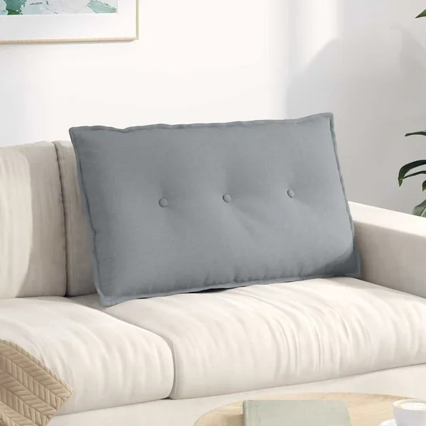 Coussin de Dos Gris clair 80 x 19 x 50 cm tissu