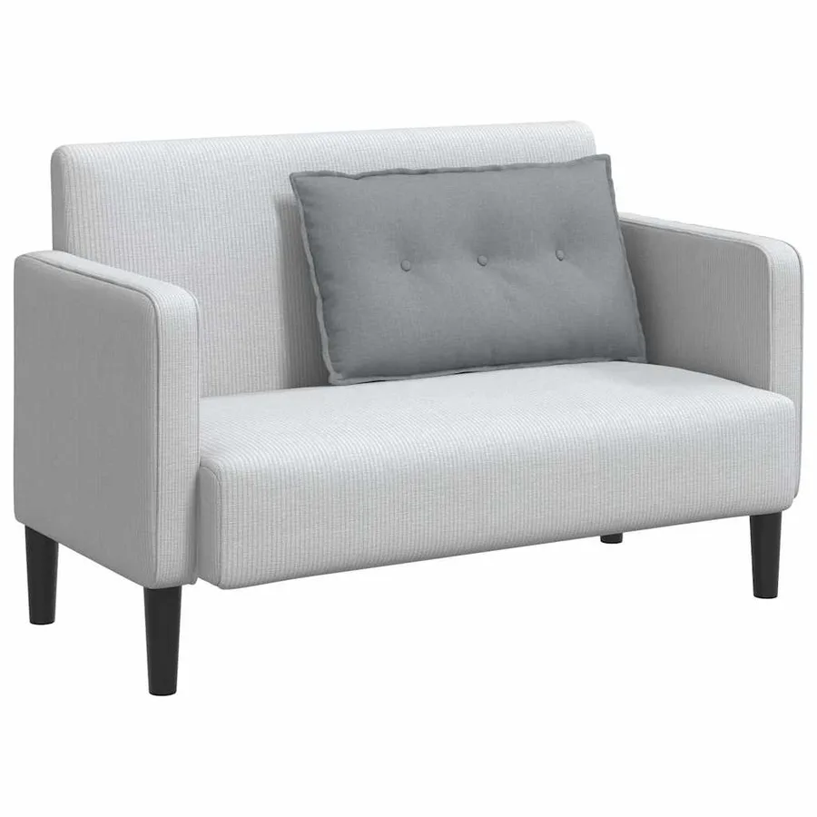 Coussin de Dos Gris clair 80 x 19 x 50 cm tissu - 3