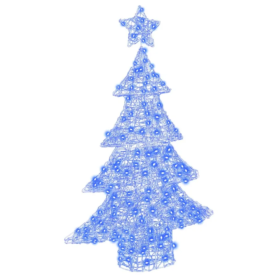 Sapin de Noël avec 100 LED Bleu 120 cm Acrylique - 2