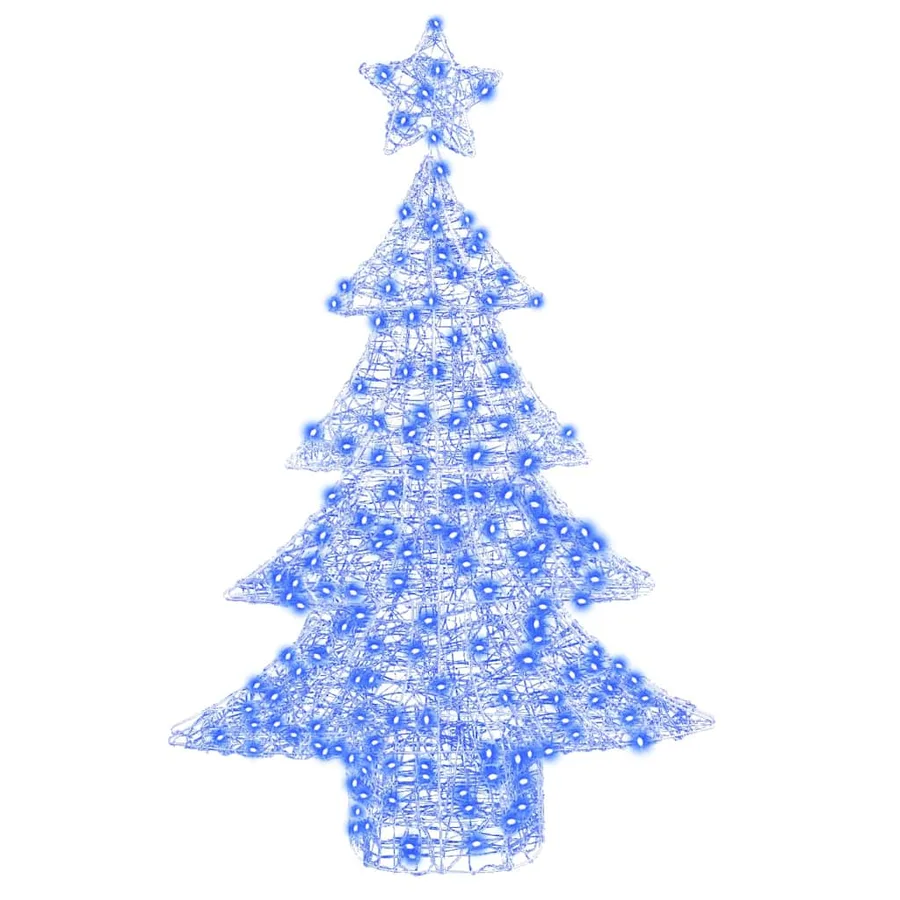 Sapin de Noël avec 100 LED Bleu 120 cm Acrylique - 4