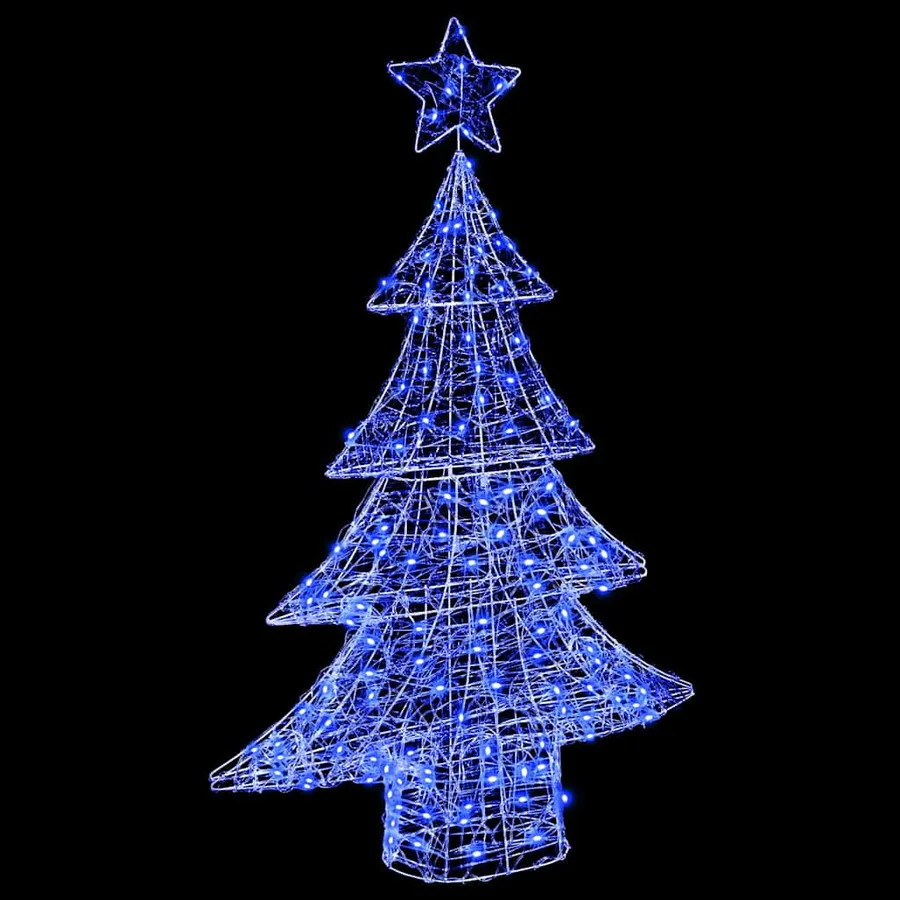 Sapin de Noël avec 100 LED Bleu 120 cm Acrylique - 5