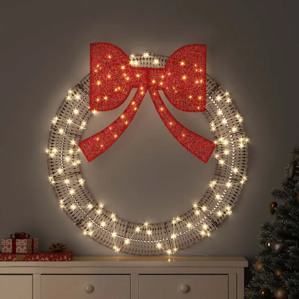 Couronne avec 150 LED Blanc chaud 121 x 121 x 10 cm PET