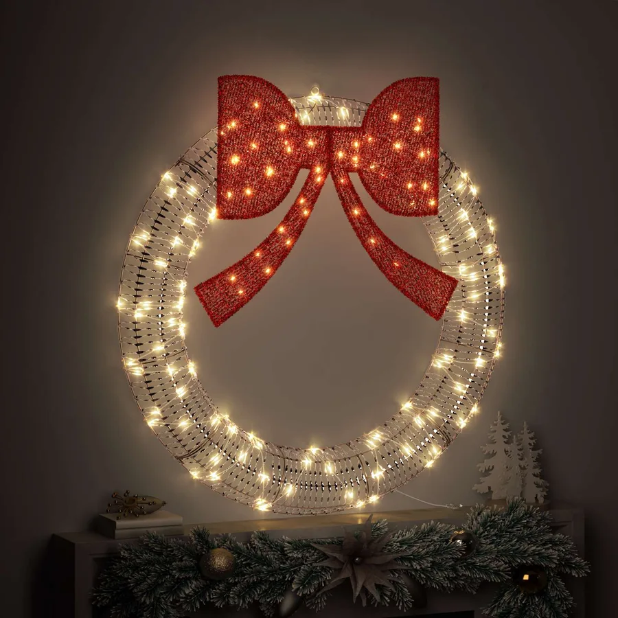 Couronne avec 150 LED Blanc chaud 121 x 121 x 10 cm PET - 3