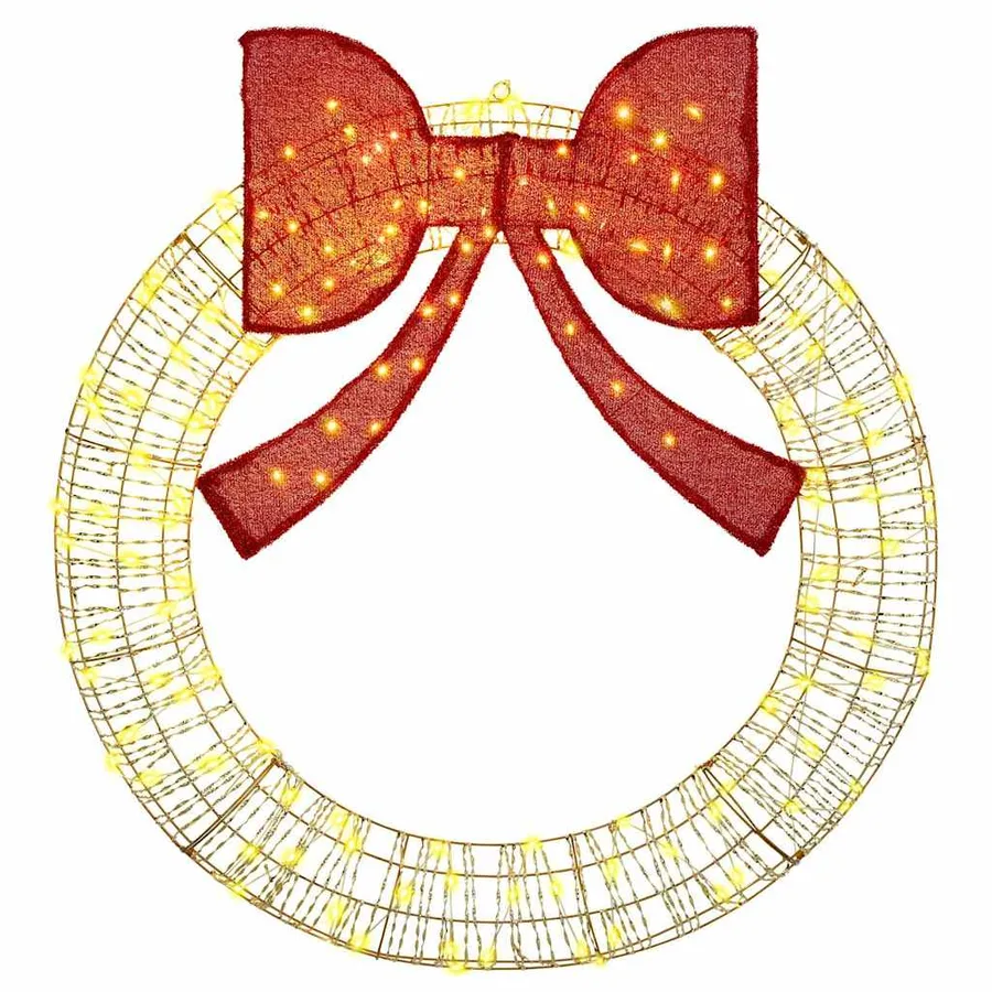Couronne avec 150 LED Blanc chaud 121 x 121 x 10 cm PET - 4