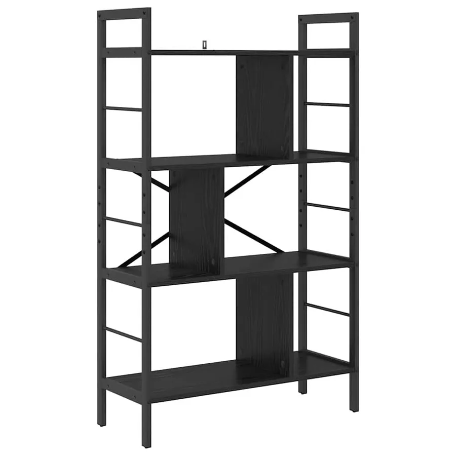 Étagère Chêne noir 75 x 30 x 123,5 cm Bois d'ingénierie - 2