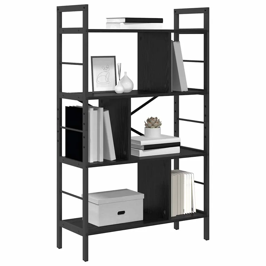 Étagère Chêne noir 75 x 30 x 123,5 cm Bois d'ingénierie - 3
