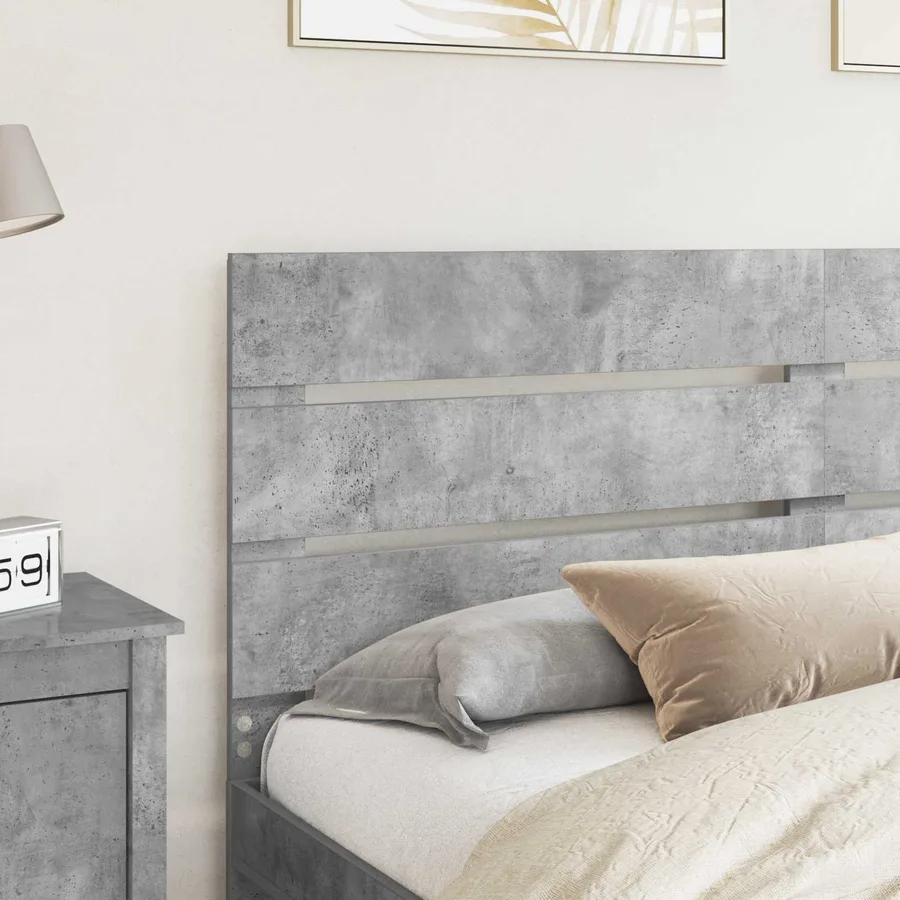Tête de lit Gris béton 100 cm Bois d'ingénierie - 3