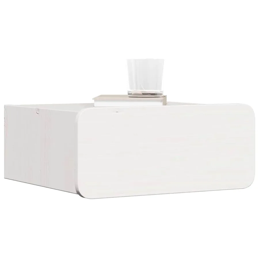 Table de chevet Blanc 39 x 34 x 16,5 cm Bois massif en pin - 3