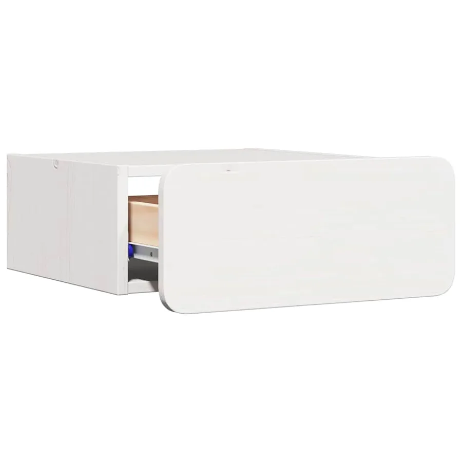 Table de chevet Blanc 39 x 34 x 16,5 cm Bois massif en pin - 5