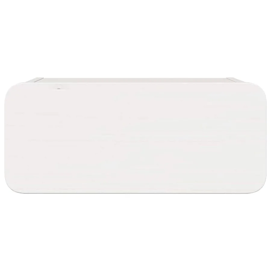 Table de chevet Blanc 39 x 34 x 16,5 cm Bois massif en pin - 6