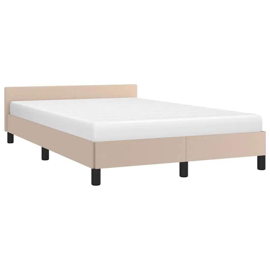 Cadre de lit avec tête de lit sans matelas cappuccino 120x200cm - 3
