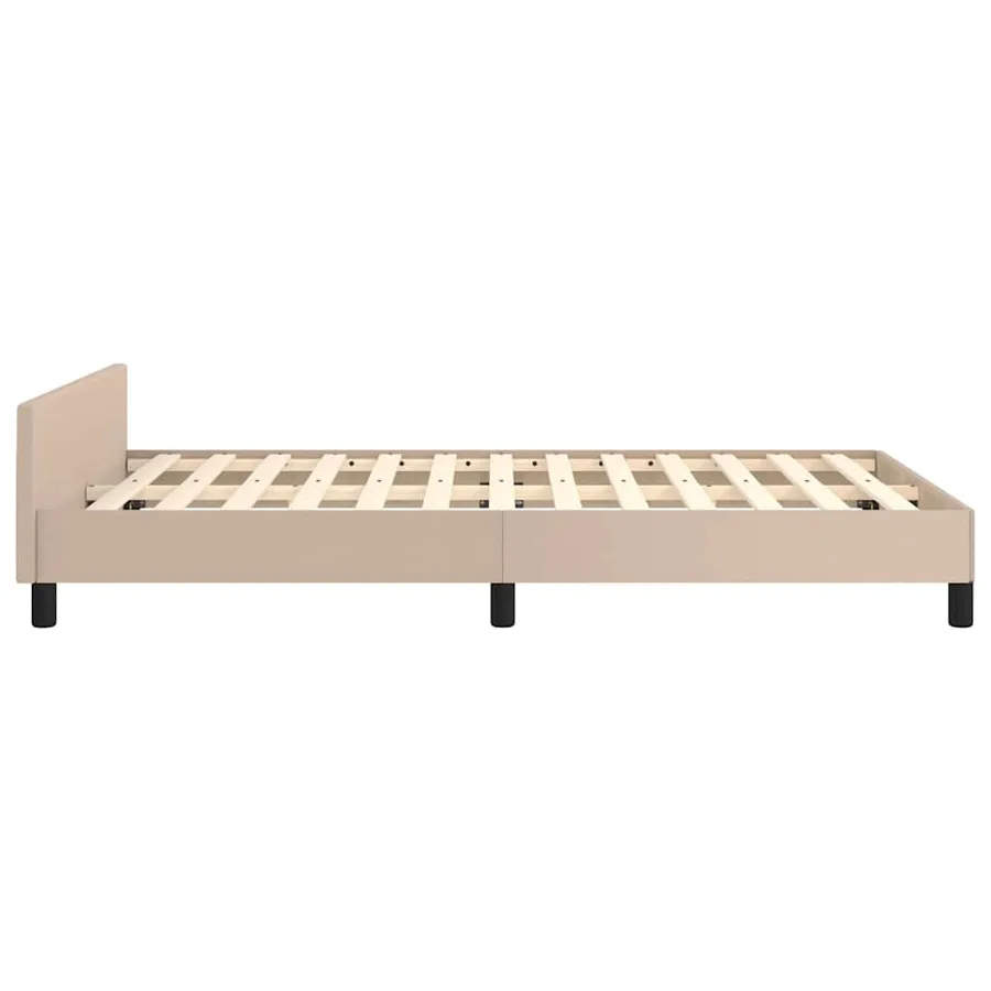 Cadre de lit avec tête de lit sans matelas cappuccino 120x200cm - 6