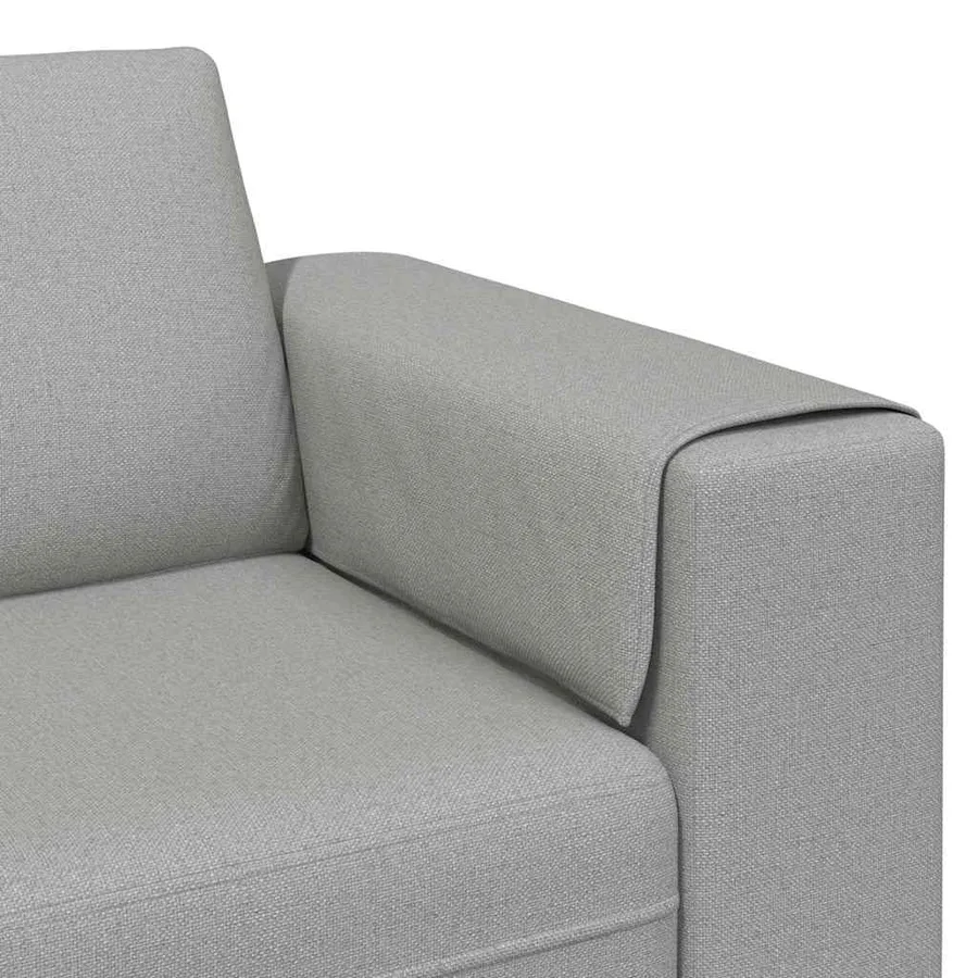 Canapé de salon Gris nuage 250 x 77 x 76 cm Polyester - 7