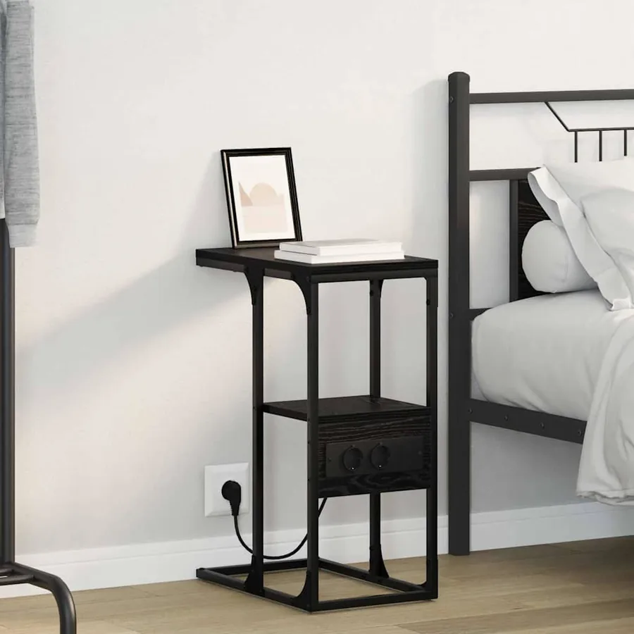 Cabinet de chevet Chêne noir 41,5 x 26 x 60,5 cm