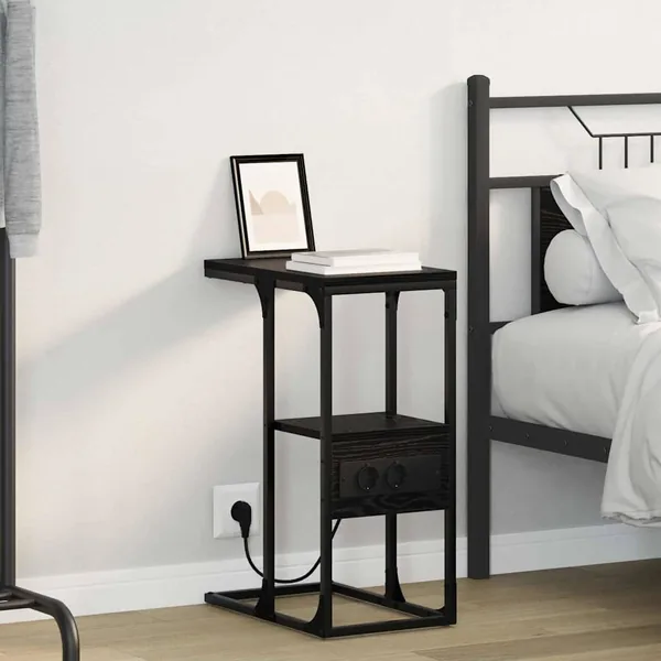 Cabinet de chevet Chêne noir 41,5 x 26 x 60,5 cm