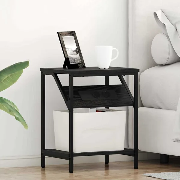 Cabinet de chevet 2 pcs Chêne noir 38 x 30 x 48 cm