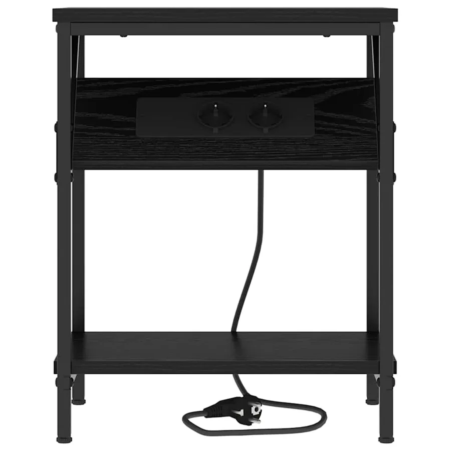 Cabinet de chevet 2 pcs Chêne noir 38 x 30 x 48 cm - 6