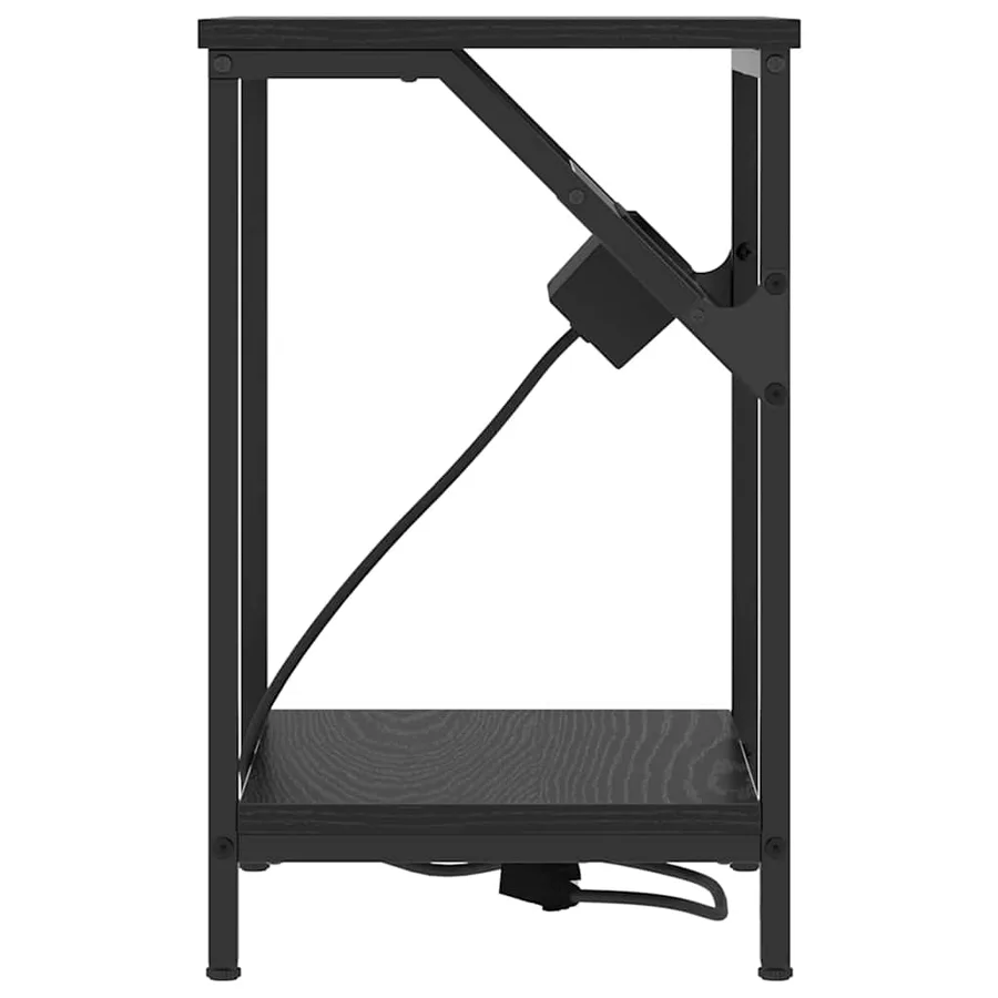Cabinet de chevet 2 pcs Chêne noir 38 x 30 x 48 cm - 7