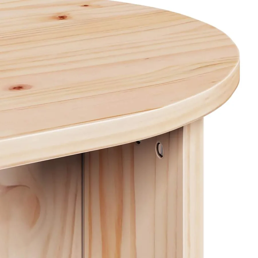 Table basse Naturel 80 x 39,5 x 35 cm Bois de pin massif - 8