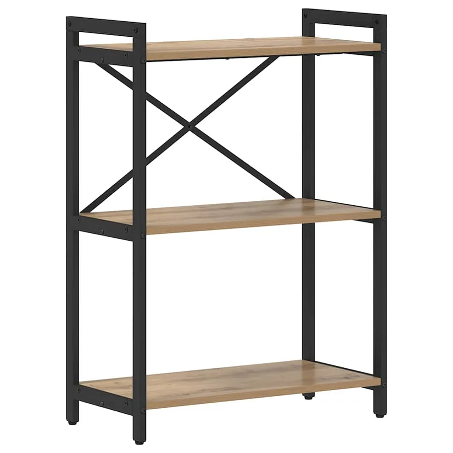 Étagère 60 x 30 x 85 cm Bois d'ingénierie Chêne artisanal - 2