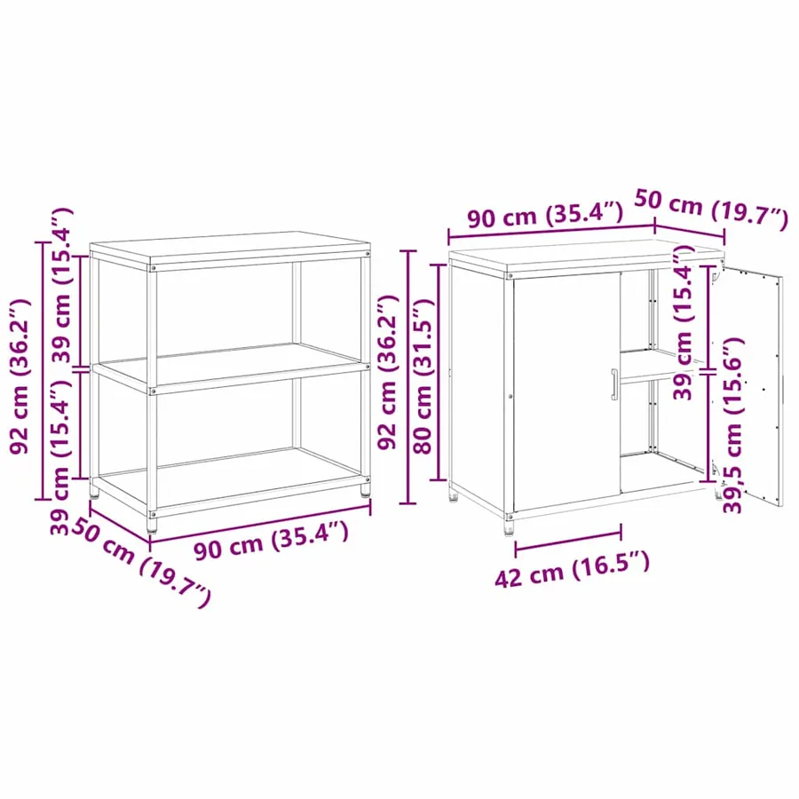Ensemble de rangement cuisine HATTEM 2 pcs Argenté - 16