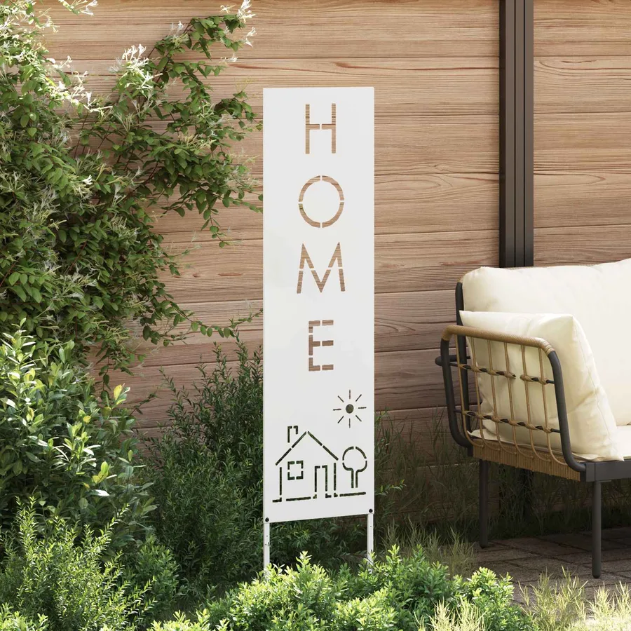 Écran de confidentialité de jardin Fretwork Blanc 32 x 140 cm - 3