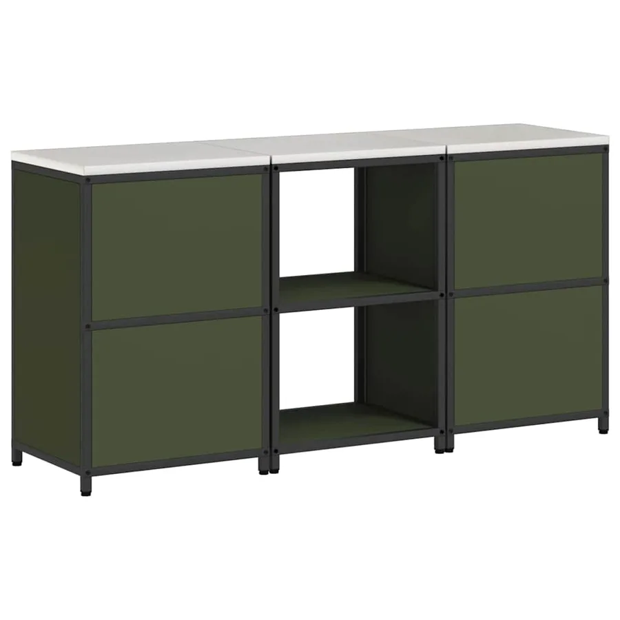Ensemble de rangement cuisine HATTEM 3 pcs Vert olive - 11