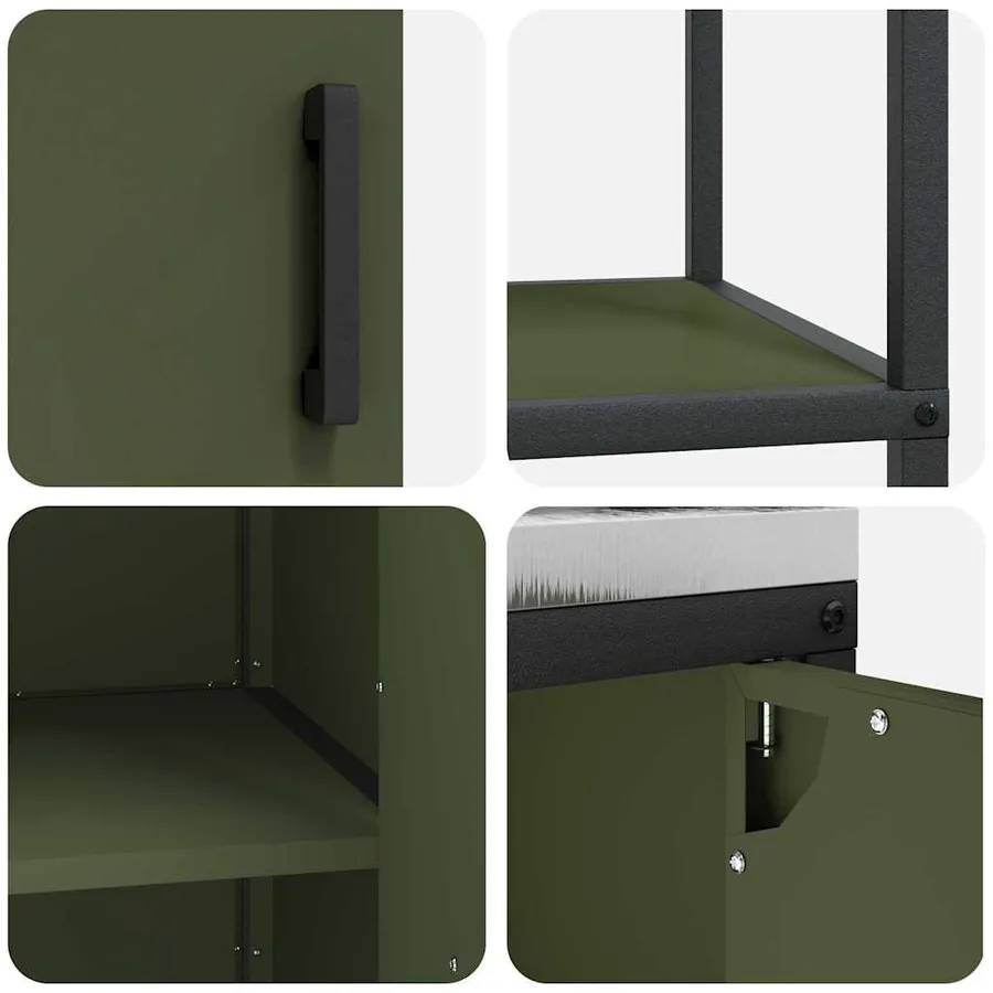 Ensemble de rangement cuisine HATTEM 3 pcs Vert olive - 12