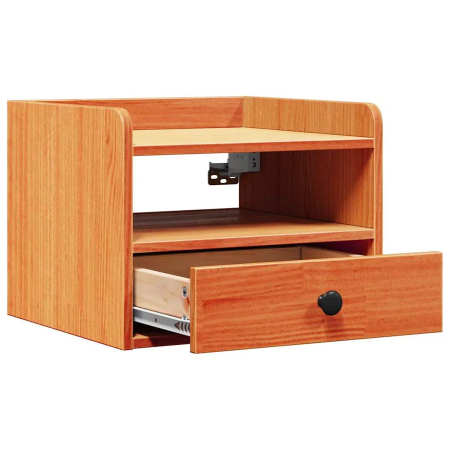 Table de chevet Brun cire 38 x 36 x 29,5 cm Bois massif en pin - 5