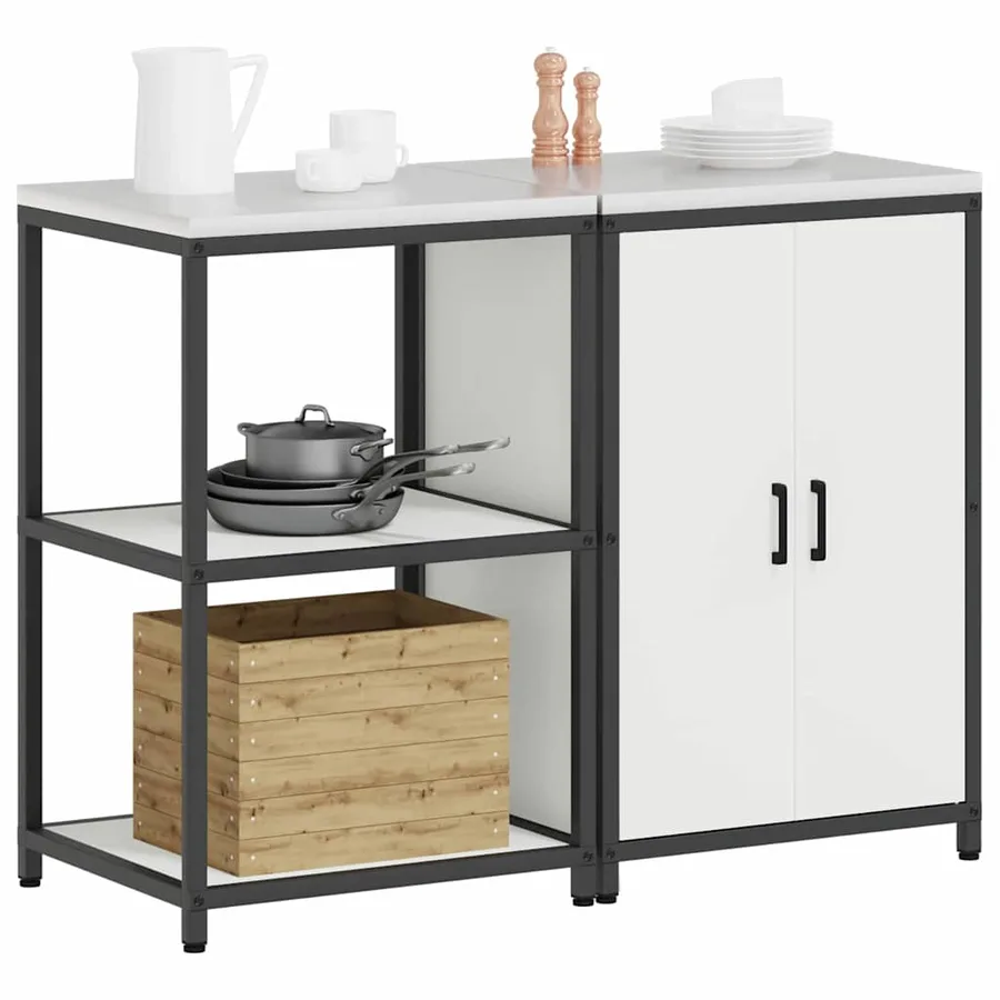 Ensemble de rangement cuisine HATTEM 2 pcs Blanc - 3
