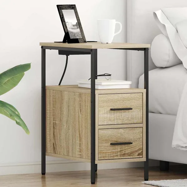 Cabinet de chevet avec tiroir Chêne Sonoma 30 x 48 x 61 cm