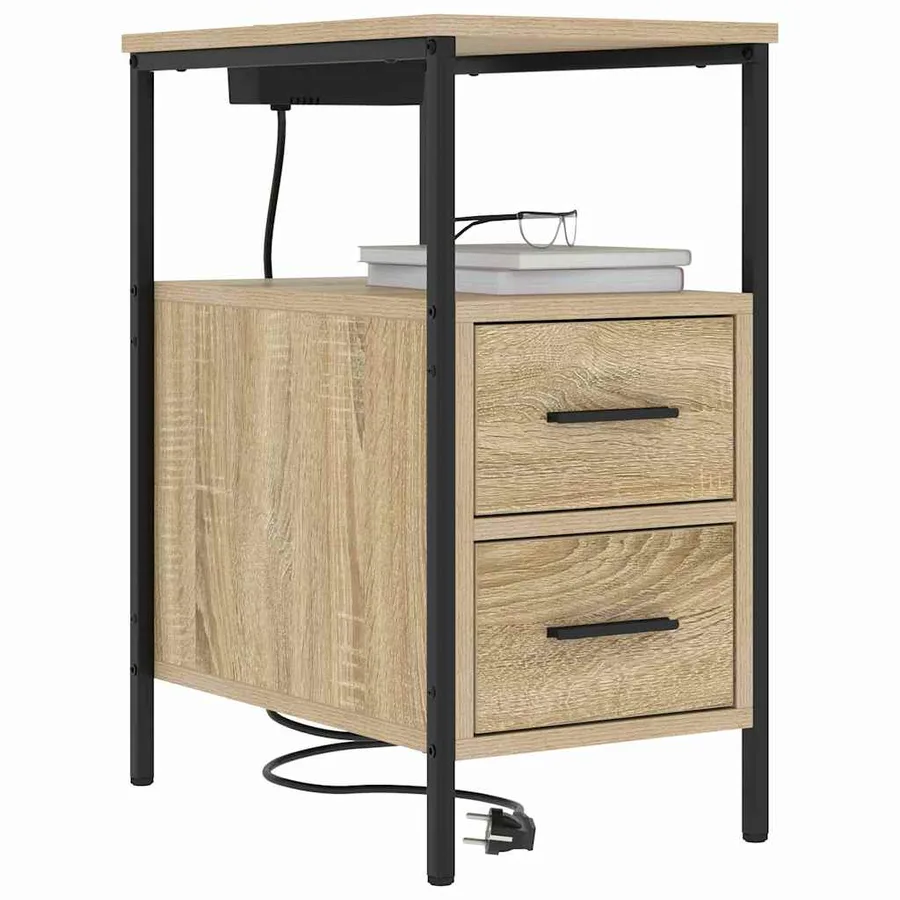 Cabinet de chevet avec tiroir Chêne Sonoma 30 x 48 x 61 cm - 3
