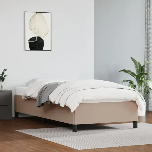 Cadre de lit sans matelas cappuccino 80x200 cm similicuir